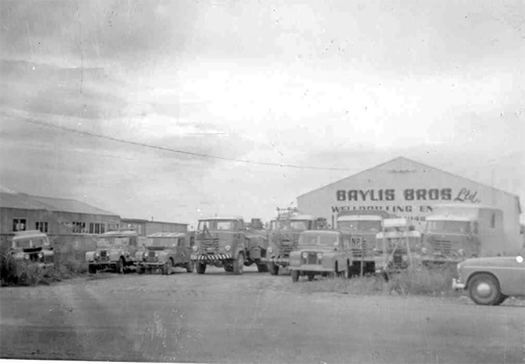 Shell BP Todd vehicles at Baylis Bros Yard